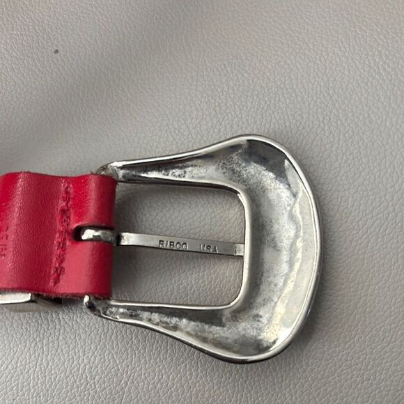 Ribco Braided Leather Belt with Silver Buckle